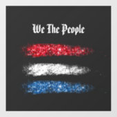 *~* Simple WE THE PEOPLE - American Flag Modern  Raamsticker (Vel)
