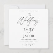 Simple Weddenschap Photo Script Typography Kaart (Voorkant)