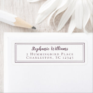 Simple Weddenschap RSVP Paars White Etiket