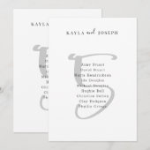 Simple Wedding Bold Table Number 5 Sign Kaart (Voorkant / Achterkant)