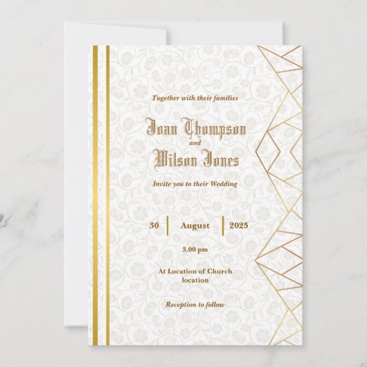 Simple Wedding Invitation Kaart (Voorkant)