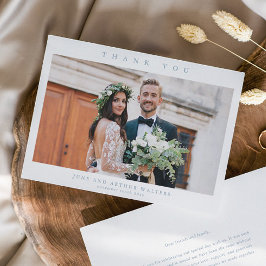 Simple Wedding Photo Bedankkaart