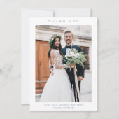 Simple Wedding Photo Bedankkaart (Voorkant)