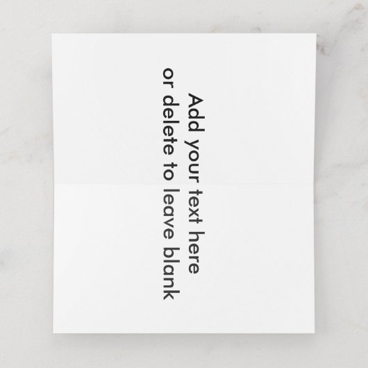 Simple Wedding Photo Plaatskaartje (Binnenkant ongevouwen)