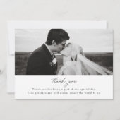 Simple Wedding Photo Thank you Flat Card Save The Date (Voorkant)