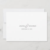 Simple Wedding Photo Thank you Flat Card Save The Date (Achterkant)