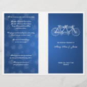 Simple Wedding Program Tandem Bike Blue (Voorkant)