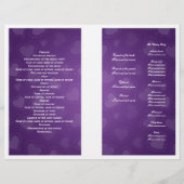 Simple Wedding Program Tandem Bike Paars (Achterkant)