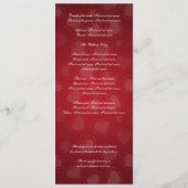 Simple Wedding Program Tandem Bike Red Programmakaart (Achterkant)