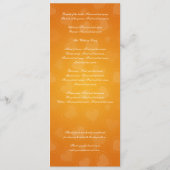 Simple Wedding Program Tandem Bike Sinaasappel Programmakaart (Achterkant)