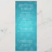 Simple Wedding Program Tandem Bike Turquoise Programmakaart (Achterkant)