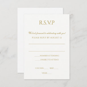 Simple Wedding RSVP-Briefkaart Kaart