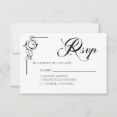 Simple Wedding RSVP card (Voorkant)