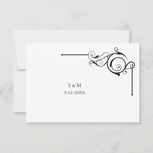 Simple Wedding RSVP card (Achterkant)