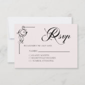 Simple Wedding RSVP card (Voorkant)