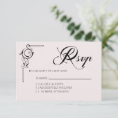 Simple Wedding RSVP card (Staand voorkant)