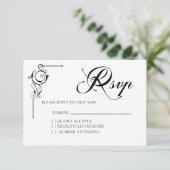 Simple Wedding RSVP card Kaartje (Staand voorkant)