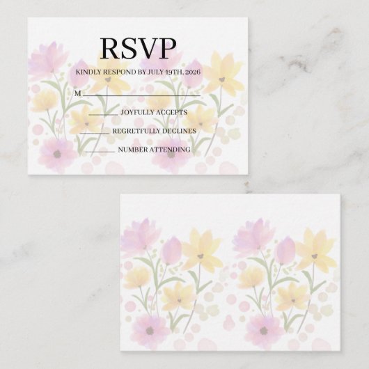 Simple Wedding RSVP Enclosure Card Informatiekaartje (Voorkant / Achterkant)