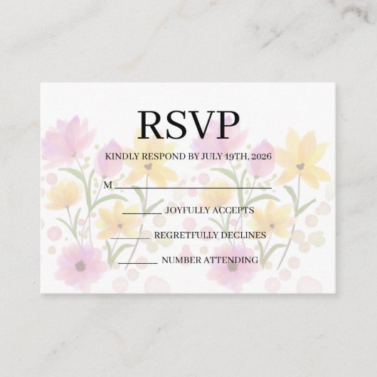 Simple Wedding RSVP Enclosure Card Informatiekaartje (Voorkant)