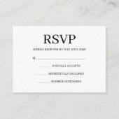 Simple Wedding RSVP Enclosure Card Informatiekaartje (Voorkant)