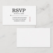 Simple Wedding RSVP Enclosure Card Informatiekaartje (Voorkant / Achterkant)