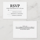 Simple Wedding RSVP Enclosure Card Informatiekaartje (Voorkant / Achterkant)