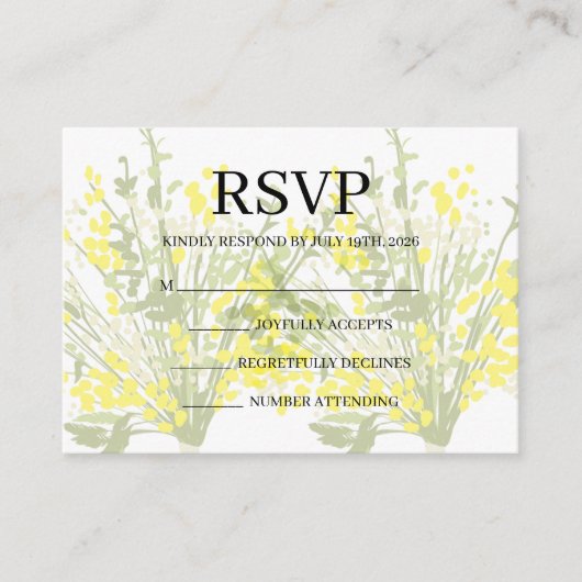Simple Wedding RSVP Enclosure Card Informatiekaartje (Voorkant)