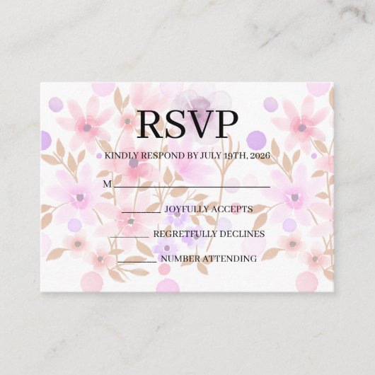 Simple Wedding RSVP Enclosure Card Informatiekaartje (Voorkant)