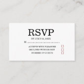 Simple Wedding RSVP Enclosure Card Informatiekaartje (Voorkant)