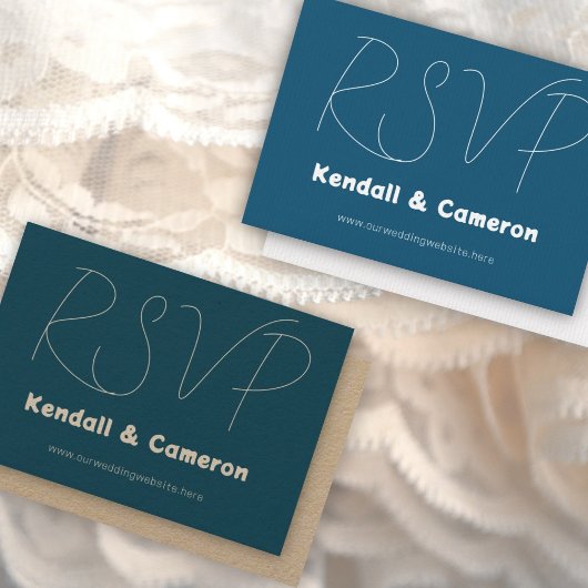 Simple Wedding RSVP Online Website Enclosure Kaart