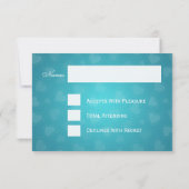 Simple Wedding RSVP Tandem Bike Turquoise (Achterkant)