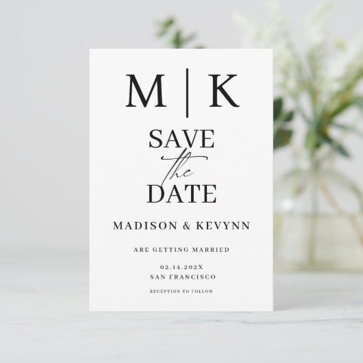Simple Wedding Save The Date (Staand voorkant)