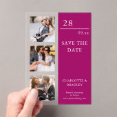 Simple Wedding Save The Date Photo Picture Acryl Uitnodigingen (Insitu (Draagbaar))