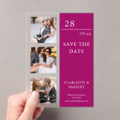 Simple Wedding Save The Date Photo Picture Acryl Uitnodigingen (Insitu (Draagbaar))