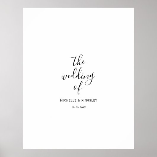 Simple Wedding Signature Guest Signing Poster (Voorkant)