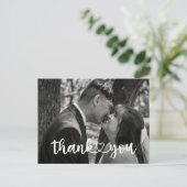 Simple Wedding Thank You Card Briefkaart (Staand voorkant)