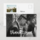 Simple Wedding Thank You Card Briefkaart (Voorkant / Achterkant)