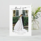 Simple Wedding Thank You Message Bedankkaart (Staand voorkant)