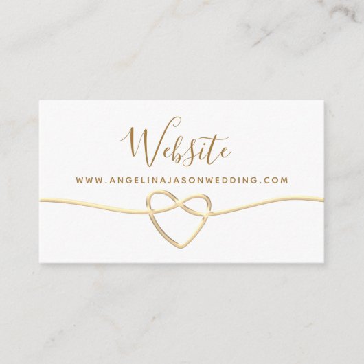 Simple Wedding-website Informatiekaartje (Voorkant)