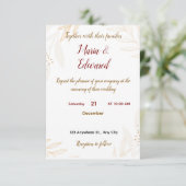 Simple Weeding Invitation Bedankkaart (Staand voorkant)