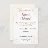 Simple Weeding Invitation Bedankkaart (Voorkant / Achterkant)