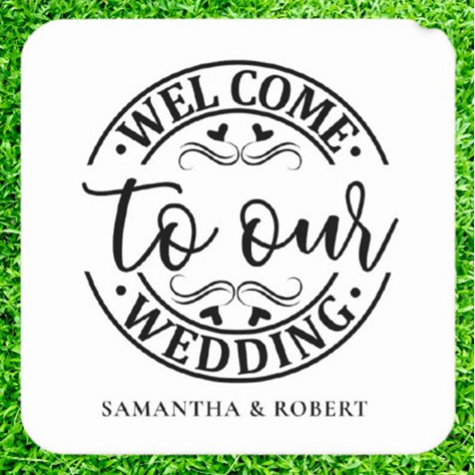 SIMPLE WELCOME WEDDING  KARTONNEN ONDERZETTERS