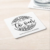 SIMPLE WELCOME WEDDING  KARTONNEN ONDERZETTERS (Schuin)