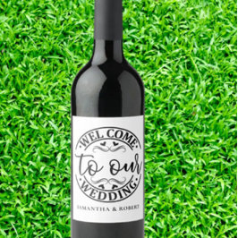 SIMPLE WELCOME WEDDING  WIJN ETIKET
