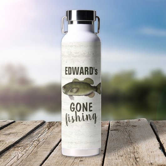 Simple Whimsical Fun Vist Fisherman Bait Waterfles