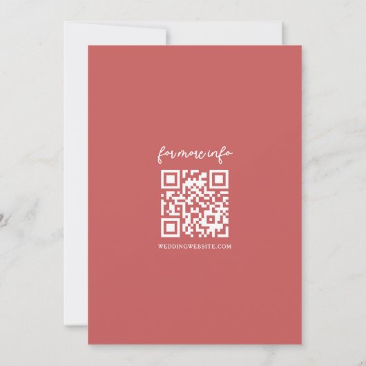 Simple Whimsical Hand Drawn Save the Date QR Code (Achterkant)