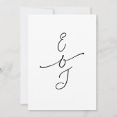 Simple Whimsical Handwritten Wedding Photo Kaart (Achterkant)