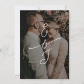 Simple Whimsical Handwritten Wedding Photo Kaart (Achterkant)