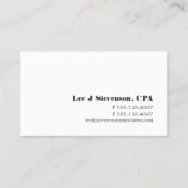 Simple White Accountant-Visitekaartje Visitekaartje (Voorkant)