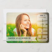 Simple White AFSTUDEERDER Overlay Modern Graduatio Kaart (Voorkant)